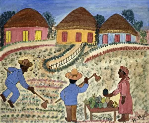 Mature Woman Gallery: The Farmers, (oil on board)