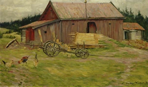 Gustav Wentzel Gallery: Farmyard, 1886