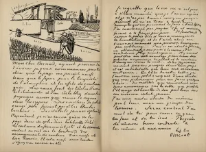 Fascimile of a letter from Vincent Van Gogh to Emile Bernard on the 18th March 1888 Fascimile of a letter from Vincent Van Gogh to Emile Bernard on the 18th March 1888