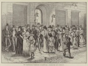 Montevideo Gallery: The Fashionable Promenade in Montevideo, outside the Club Uruguayo (litho)