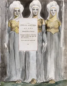 The Fatal Sisters, design 67 from The Poems of Thomas Gray, 1797-98 (w/c The Fatal Sisters, design 67 from The Poems of Thomas Gray, 1797-98 (w/c