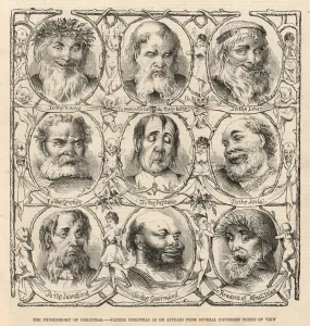 Father Christmas as he appears from several different points of view (engraving) Father Christmas as he appears from several different points of view (engraving)