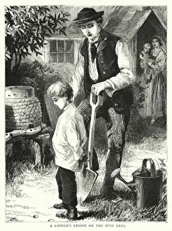 A Father's Lesson on the Busy Bees (engraving) A Father's Lesson on the Busy Bees (engraving)
