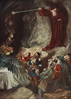 Norman Mills (after) Price Gallery: The Feast vanished away, The Tempest Act III, Scene 3, illustration from Tales from Shakespeare by