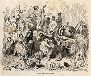 Feasts of Saint George, patron of the city of Alcoy, sketch made on the lively of Gustave Feasts of Saint George, patron of the city of Alcoy, sketch made on the lively of Gustave