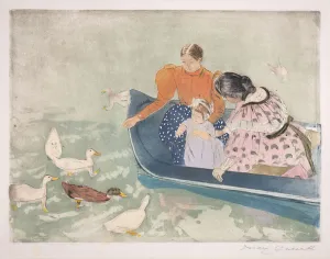 Feeding the Ducks, 1895 (drypoint & aquatint on paper) Feeding the Ducks, 1895 (drypoint & aquatint on paper)