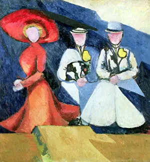 Alexandra Alexandrovna Exter Gallery: Three Female Figures, 1910-11 (oil on canvas)