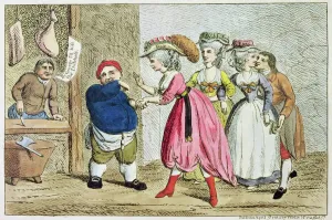 Scandal Gallery: Female Influence, or, the Devonshire Canvas, 1784 (colour etching)