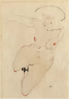 Female nude, 1912 (w/c & pencil on paper)