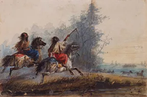 Females, Snake Tribe, Driving Horses, c.1837 (pencil, w/c and gouache on paper) Females, Snake Tribe, Driving Horses, c.1837 (pencil, w/c and gouache on paper)