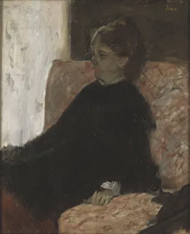 Femme en noir - Lady in Black, by Degas, Edgar (1834-1917). Oil on canvas Femme en noir - Lady in Black, by Degas, Edgar (1834-1917). Oil on canvas
