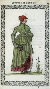 Flemish Region Gallery: Femme Flemish - in 'Habits et effigies'by Jean Sulperius, 1572