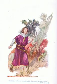 Ferdinand followed in amazement the sound of Ariel's voice (The Tempest) Ferdinand followed in amazement the sound of Ariel's voice (The Tempest)