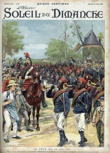 The fete of July 14: Commander Marchand has the head of Senegalese riders The fete of July 14: Commander Marchand has the head of Senegalese riders