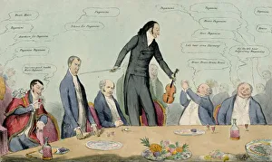 'Fiddlestick versus Broomstick', caricature of Niccolo Paganini, pub 'Fiddlestick versus Broomstick', caricature of Niccolo Paganini, pub