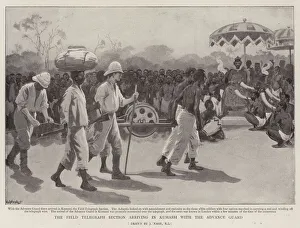 The Field Telegraph Section arriving in Kumassi with the Advance Guard (litho) The Field Telegraph Section arriving in Kumassi with the Advance Guard (litho)