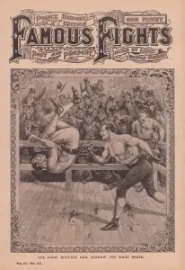 The fight between Phil Sampson and Simon Byrne (litho) The fight between Phil Sampson and Simon Byrne (litho)