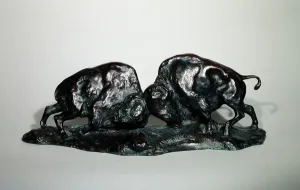 Two Fighting Buffalo, 1900 (bronze) Two Fighting Buffalo, 1900 (bronze)