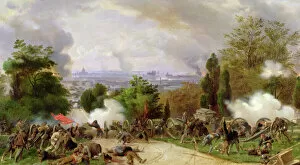 Uprising Gallery: Fighting in the cemetary of Pere Lachaise in 1871 (oil on canvas)