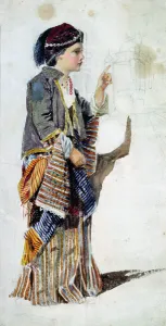 Figure of a girl in Turkish costume, 19th century Figure of a girl in Turkish costume, 19th century