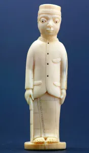 Figure of a man in European dress, Congo (ivory) Figure of a man in European dress, Congo (ivory)