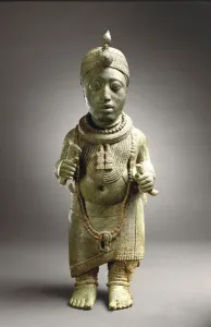 Figure of an Oni, Ife (zinc brass), c. 14th c Figure of an Oni, Ife (zinc brass), c. 14th c