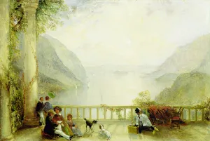 Figures on a Balcony, probably at Westpoint, c.1840-45 (oil on panel) Figures on a Balcony, probably at Westpoint, c.1840-45 (oil on panel)