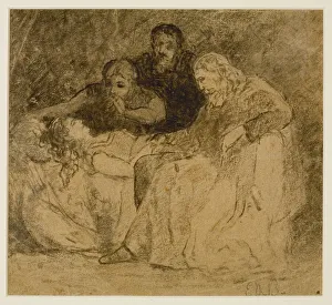 Three Figures, Women in Bed (#66), c 1880s (graphite on paper) Three Figures, Women in Bed (#66), c 1880s (graphite on paper)