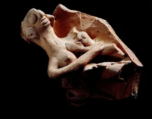 Figurine of woman with her child, from Mohenjo-daro. 26th-25th century BC (terracotta) Figurine of woman with her child, from Mohenjo-daro. 26th-25th century BC (terracotta)