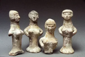 Figurines of Asherah, Canaanite, 999-600 BC (clay) Figurines of Asherah, Canaanite, 999-600 BC (clay)