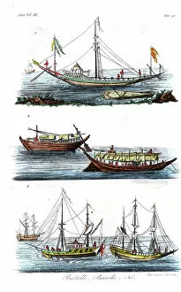 Copperplate Engraving Gallery: Filcehra at top, kosa and bangles in middle, Pinnace and grab at bottom