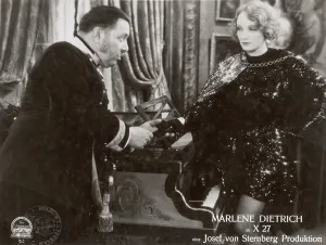 Still from the film Dishonored with Warner Oland and Marlene Dietrich Still from the film Dishonored with Warner Oland and Marlene Dietrich