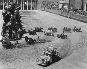 Filming the chariot race from Ben-Hur, 1925 (b/w photo) Filming the chariot race from Ben-Hur, 1925 (b/w photo)