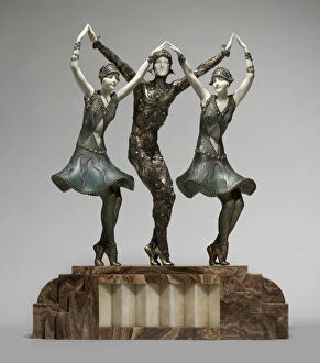 Dimitri Chiparus Gallery: Finale, c.1928 (cold-painted & silvered bronze, ivory and onyx)