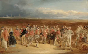 The finished sketch for The Golfers: A Grand Match played on the St The finished sketch for The Golfers: A Grand Match played on the St