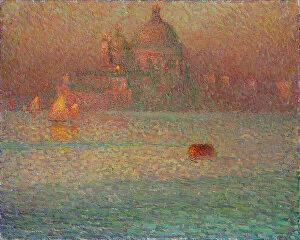 Fireworks - Winter Morning in Venice - Painting by Henri Le Sidaner (1862-1939), Oil on canvas, 1907, 65