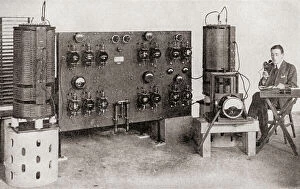 Transmitting Gallery: The first broadcast transmitter operated in Great Britain, installed at the Marconi Works