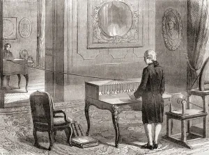 The first demonstration in 1774 of the electrical telegraph The first demonstration in 1774 of the electrical telegraph