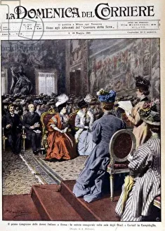 The first Italian Women's Congress in Rome took place in the Capitol. Ill The first Italian Women's Congress in Rome took place in the Capitol. Ill