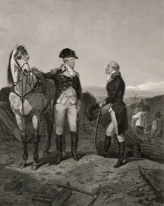 First meeting of George Washington and Alexander Hamilton, from Life and Times First meeting of George Washington and Alexander Hamilton, from Life and Times