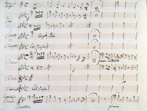 First page of musical score of minuet in Armida by J Haydn (1784) First page of musical score of minuet in Armida by J Haydn (1784)