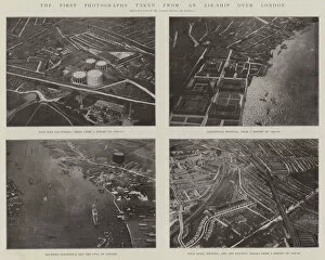 High Road Gallery: The First Photographs taken from an Air-Ship over London (b / w photo)