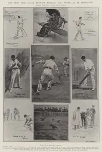 Incidents Gallery: The First Test Match between England and Australia at Edgbaston (litho)