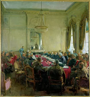 Palace and Park of Versailles Collection: First World War (1914-1918): 'A meeting of the Superior Council at the Trianon Palace in