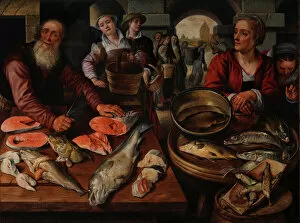 Market Square Gallery: Fish Market, 1568 (oil on baltic oak)