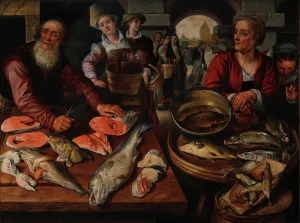 Flanders Gallery: Fish Market, 1568 (oil on baltic oak)