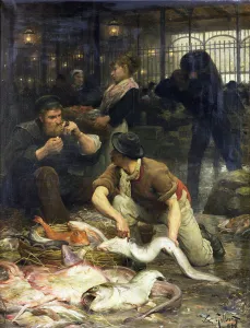 The Fish Market in the Morning, 1880 (oil on canvas) The Fish Market in the Morning, 1880 (oil on canvas)