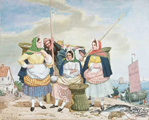 Fish Market by the Sea, c.1860 (oil on canvas)