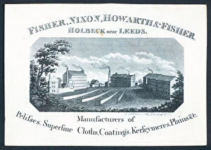 Manufacturer Gallery: Fisher, Nixon, Howarth & Fisher, trade card (coloured engraving)