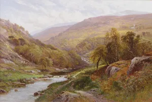 A Fisherman by a Highland Stream (oil on canvas) A Fisherman by a Highland Stream (oil on canvas)